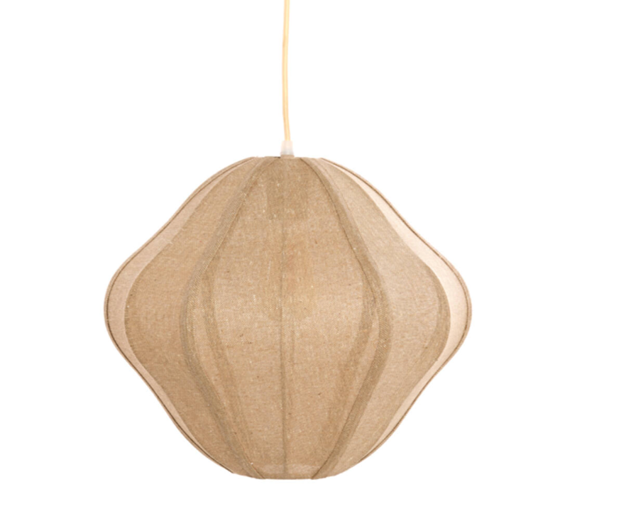 Deckenlampe aus Jute in organischer Form 